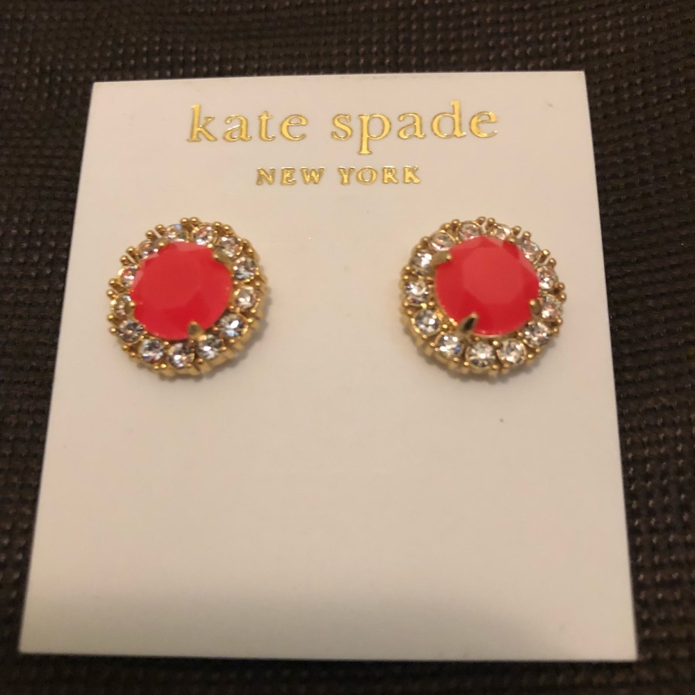 Kate Spade NY secret garden gold plated earrings